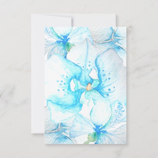 Invitation Mariage Intime Réception de Fiançailles Orchidée B (Dos)