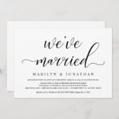 Invitation Mariage Intime, Réception de Mariage Élégante (Devant / Derrière)