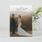 Invitation Mariage Intime Réception Uniquement Photo Simple e (Debout devant)