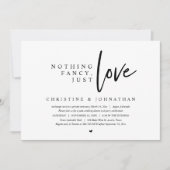 Invitation Mariage Intime, Rien de Fantaisiste, Juste l'Amour (Devant)