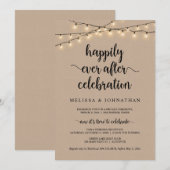 Invitation Mariage Intime Rustique, Célébration de Toujours H (Devant / Derrière)