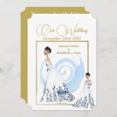 Invitation Mariage Inv. 5 Blanc(La robe) RFPMDesigns ©️ 2024 (Devant / Derrière)