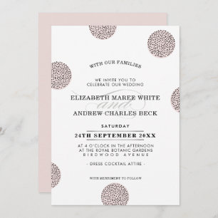 Invitation MARIAGE INVITE chic minimaliste mini point rose pâ