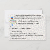 Invitation Mariage invité Las Vegas Empreinte de léopard RSVP (Dos)