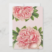 Invitation MARIAGE INVITER chic rose rousse fleur de pivoine  (Dos)