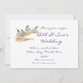 Invitation Mariage Inviter Custom California Quail Birds (Dos)