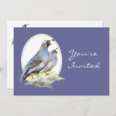 Invitation Mariage Inviter Custom California Quail Birds (Devant / Derrière)