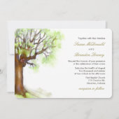 Invitation Mariage Inviter l'arbre d'amour avec la famille (Dos)