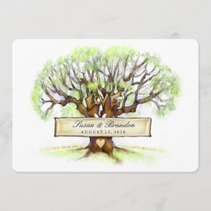 Invitation Mariage Inviter l'arbre d'amour avec la famille