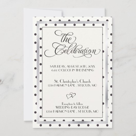 Invitation Mariage Inviter Peinture moderne Strokes et Typogr (Dos)