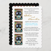 Invitation Mariage Inviter Voodoo Queen Sugar Skull Angel (Devant / Derrière)