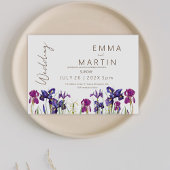 Invitation Mariage Iris Moderne Élégant Mariage Fleur