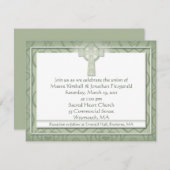 Invitation Mariage irlandais de KRW Celtic Cross (Devant / Derrière)