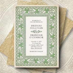 Invitation Mariage irlandais de la Saint-Patrick