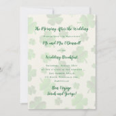 Invitation Mariage irlandais Petit-déjeuner de fête Invitatio (Devant)