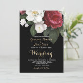 Invitation Mariage islamique Bismillah Rose Burgundy Élégant  (Debout devant)