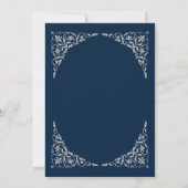 Invitation Mariage islamique bleu minuit (Dos)