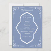 Invitation MARIAGE ISLAMIQUE bleu poussiéreux ÉLÉGANT (Devant)