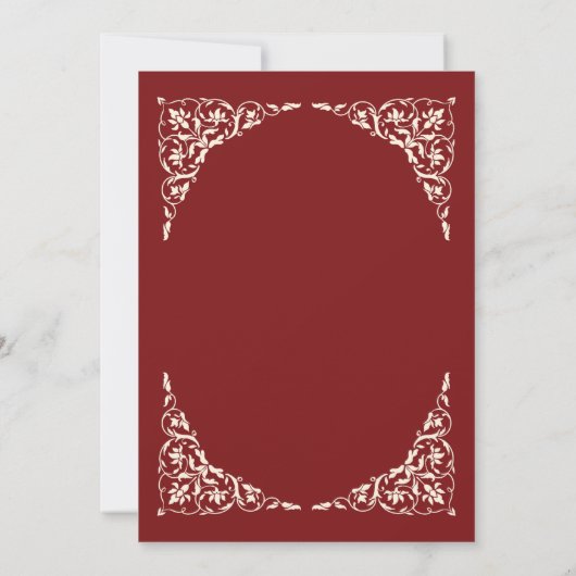 Invitation Mariage islamique Deep Ruby (Dos)