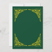 Invitation Mariage Islamique Élégant Émeraude Profonde (Dos)