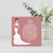 Invitation Mariage islamique enterrement de vie de jeune fill (Debout devant)