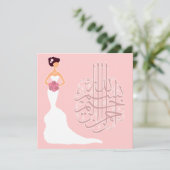 Invitation Mariage islamique enterrement de vie de jeune fill (Debout devant)