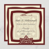 Invitation mariage islamique Katb Kitab fiançailles (Devant / Derrière)