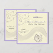 Invitation mariage islamique Katb Kitab fiançailles (Devant / Derrière)
