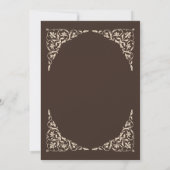 Invitation Mariage islamique marron espresso (Dos)