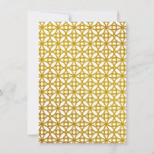 Invitation Mariage islamique moderne blanc et or (Dos)