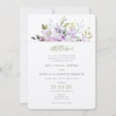 Invitation Mariage islamique musulman Lilac (Devant)