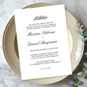Invitation Mariage islamique noir et blanc classique