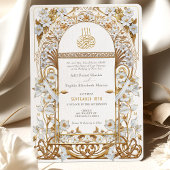 Invitation Mariage islamique opulent d'inspiration Art nouvea