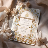 Invitation Mariage islamique opulent d'inspiration Art nouvea