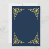 Invitation Mariage islamique Saphir Navy (Dos)