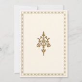 Invitation Mariage islamique traditionnel à la crème et à la  (Dos)