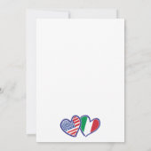 Invitation Mariage italien American Heart Flags (Dos)