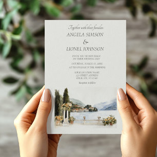 Invitation Mariage italien du lac de Côme