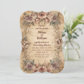 Invitation Mariage italien vintage (Debout devant)