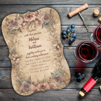Invitation Mariage italien vintage