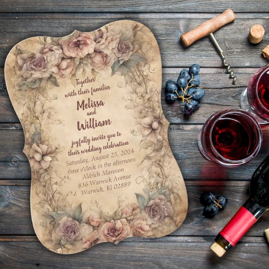 Invitation Mariage italien vintage