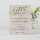 Invitation Mariage Itinéraire d'huile métallique moderne Welc (Debout devant)