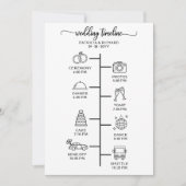 Invitation Mariage Itinéraire Icon Chic Script Mariage Bienve (Devant)