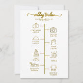 Invitation Mariage Itinéraire Icon Chic Script Mariage Bienve (Devant)