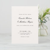 Invitation Mariage Ivoire et Noir (Debout devant)