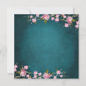 Invitation Mariage Jade rose japonais fleurs de cerisier (Dos)