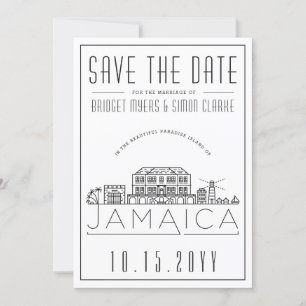 Invitation Mariage Jamaïcain Toile de Fond Stylisée Faire Par