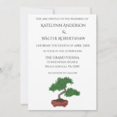 Invitation Mariage japonais Bonsai Tree (Devant)