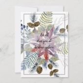 Invitation Mariage japonais d'aquarelle florale d'érable (Dos)