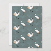 Invitation Mariage japonais Feuille Crane & Gingko (Dos)